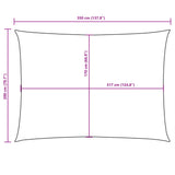 Zonnescherm rechthoekig 2x3,5 m oxford stof zwart