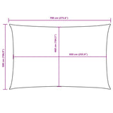 Zonnescherm rechthoekig 5x7 m oxford stof zwart