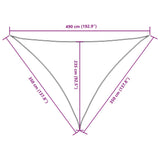 Zonnescherm driehoekig 3,5x3,5x4,9 m oxford stof zwart