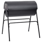 Barbecuevat met 2 kookroosters 80x95x90 cm staal zwart