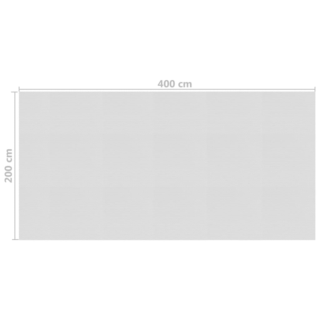 Zwembadfolie solar drijvend 400x200 cm PE grijs - AllerleiShop