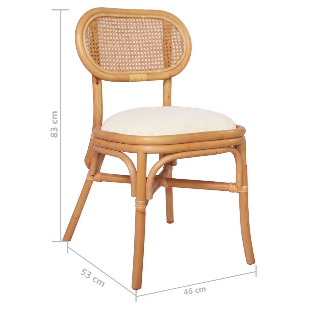 Eetkamerstoelen 2 st linnen - AllerleiShop