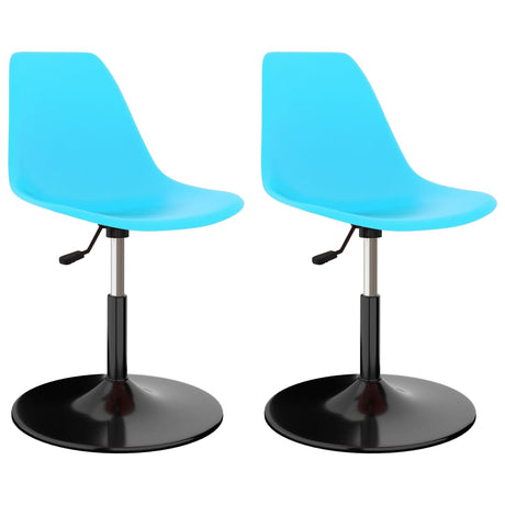 Eetkamerstoelen 2 st draaibaar PP blauw - AllerleiShop