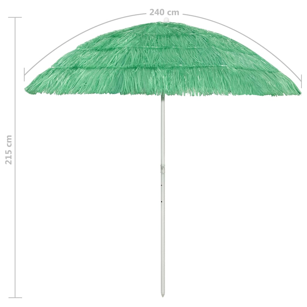 Strandparasol Hawaï 240 cm groen