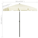 Strandparasol 180x120 cm zandgeel