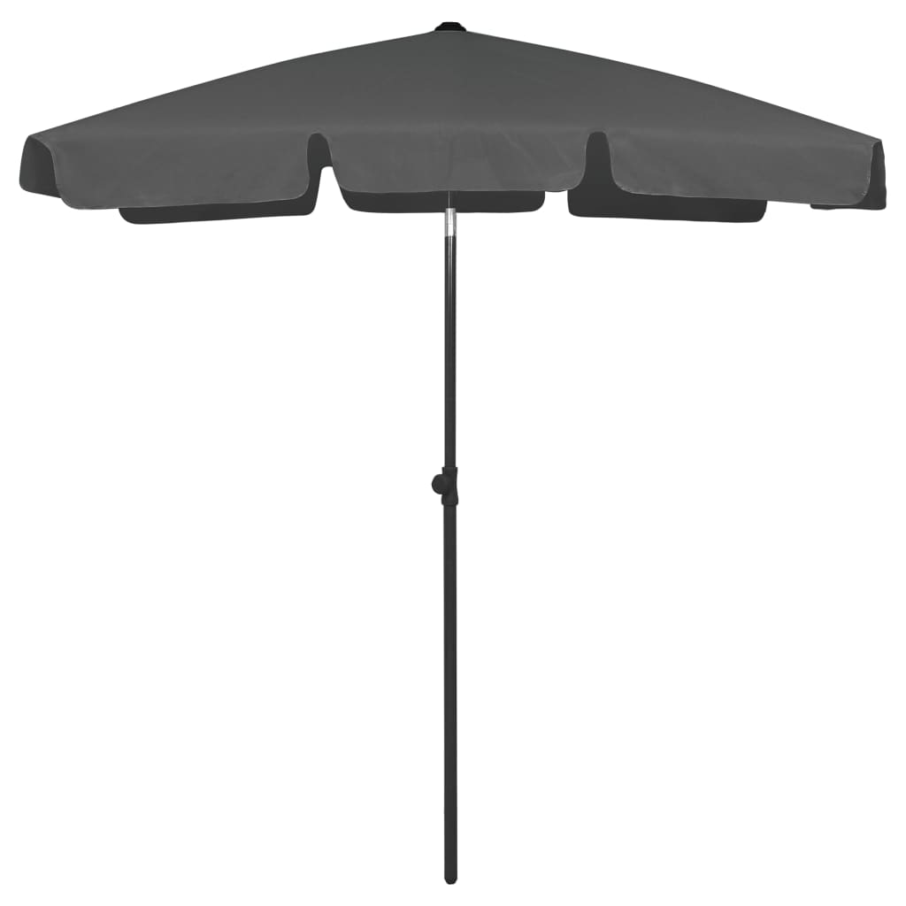 Strandparasol 180x120 cm antracietkleurig