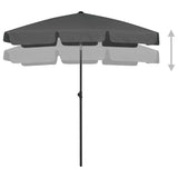 Strandparasol 180x120 cm antracietkleurig