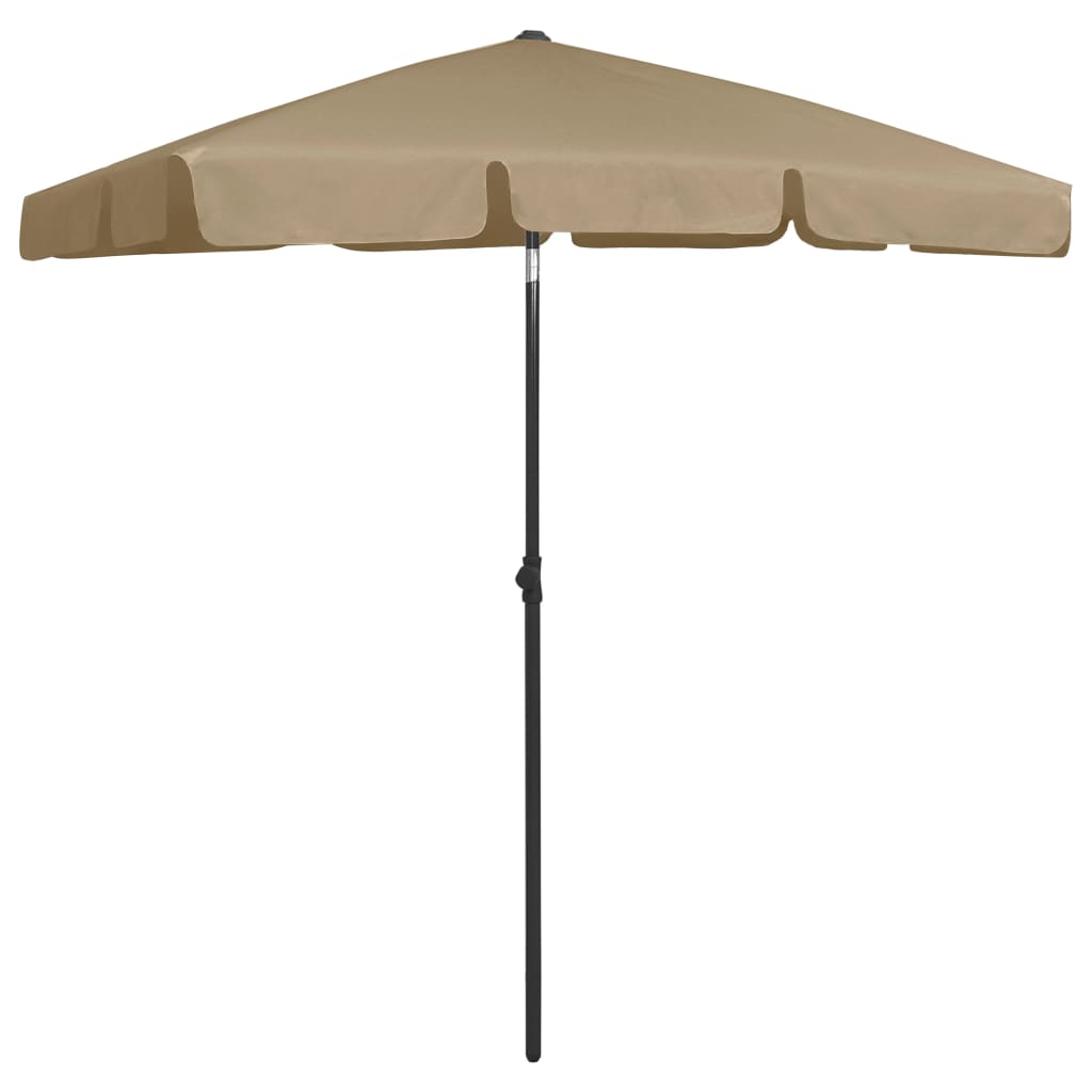 Strandparasol 180x120 cm taupe