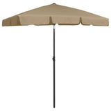 Strandparasol 180x120 cm taupe