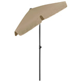 Strandparasol 180x120 cm taupe