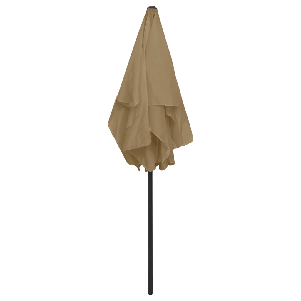 Strandparasol 180x120 cm taupe