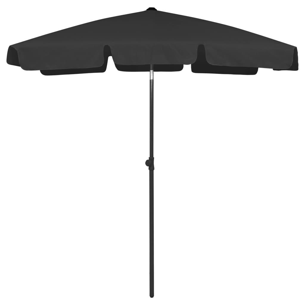 Strandparasol 180x120 cm zwart