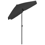 Strandparasol 180x120 cm zwart