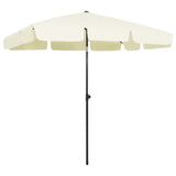 Strandparasol 200x125 cm zandgeel