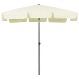 Strandparasol 200x125 cm zandgeel