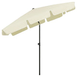 Strandparasol 200x125 cm zandgeel