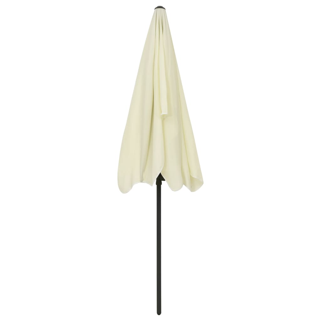 Strandparasol 200x125 cm zandgeel