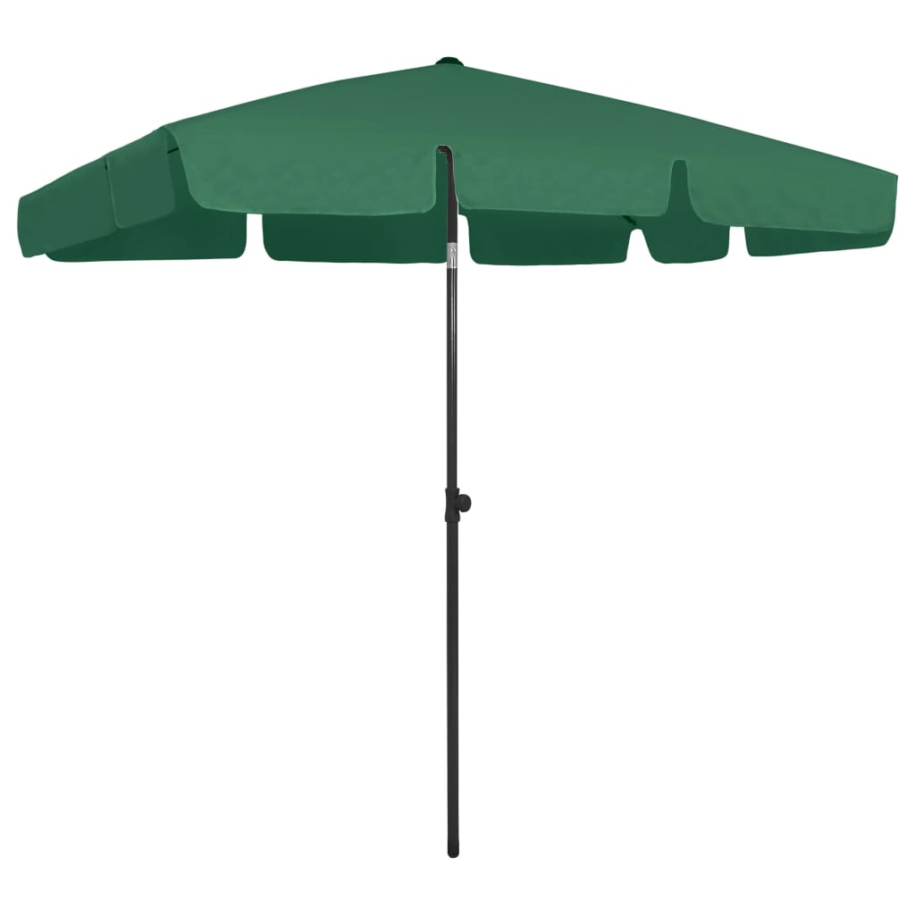 Strandparasol 200x125 cm groen