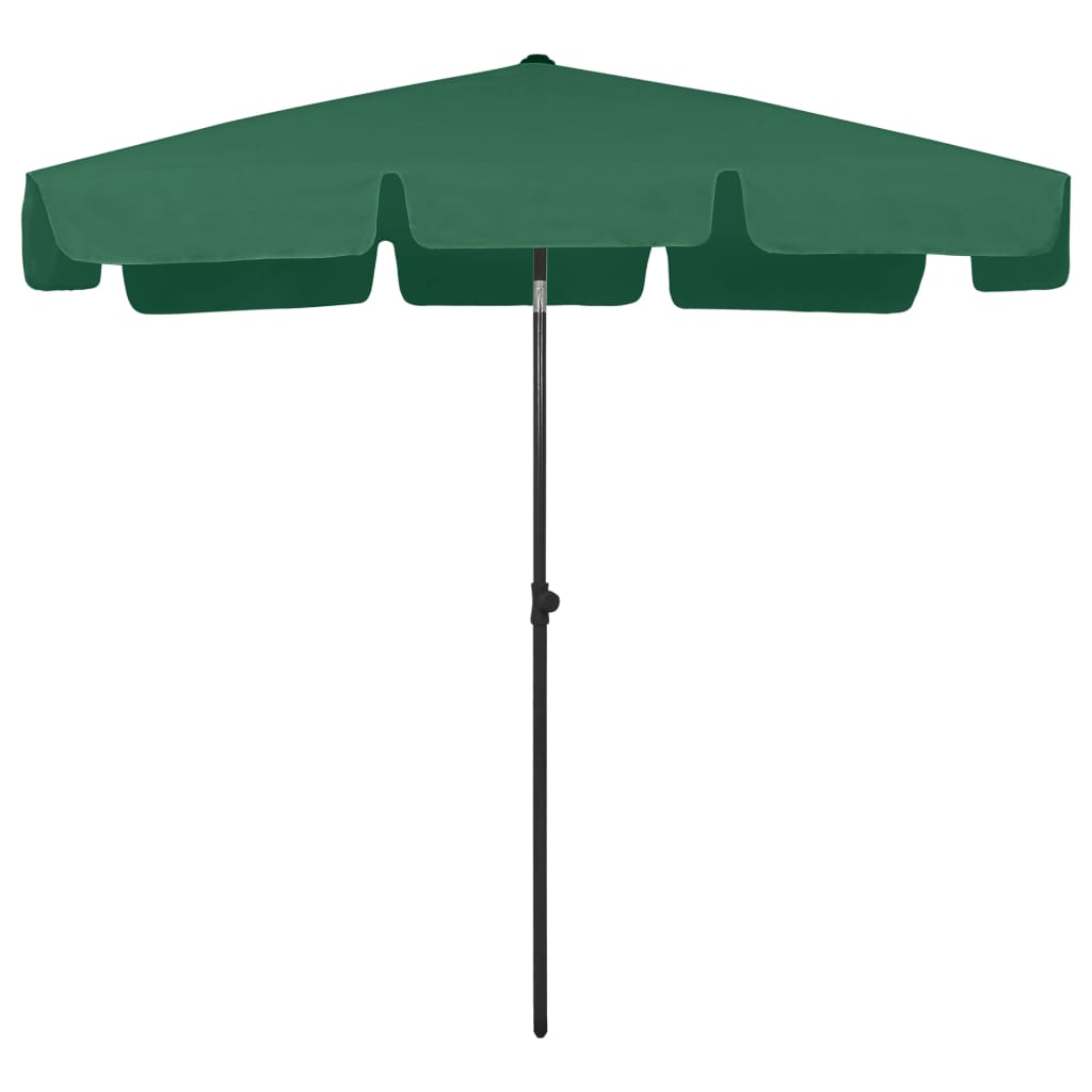 Strandparasol 200x125 cm groen