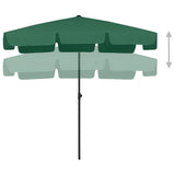 Strandparasol 200x125 cm groen