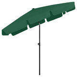 Strandparasol 200x125 cm groen