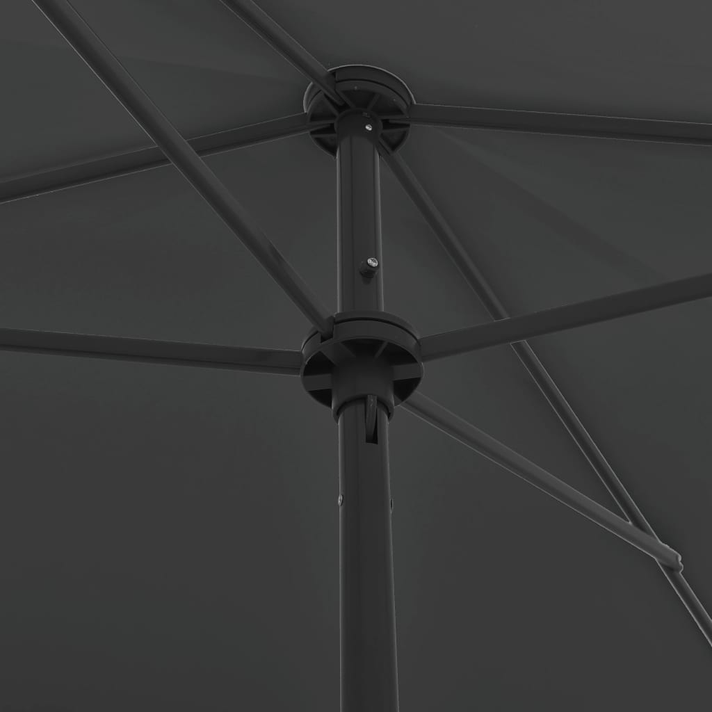 Strandparasol 200x125 cm antracietkleurig