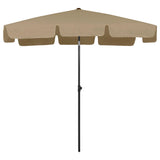 Strandparasol 200x125 cm taupe