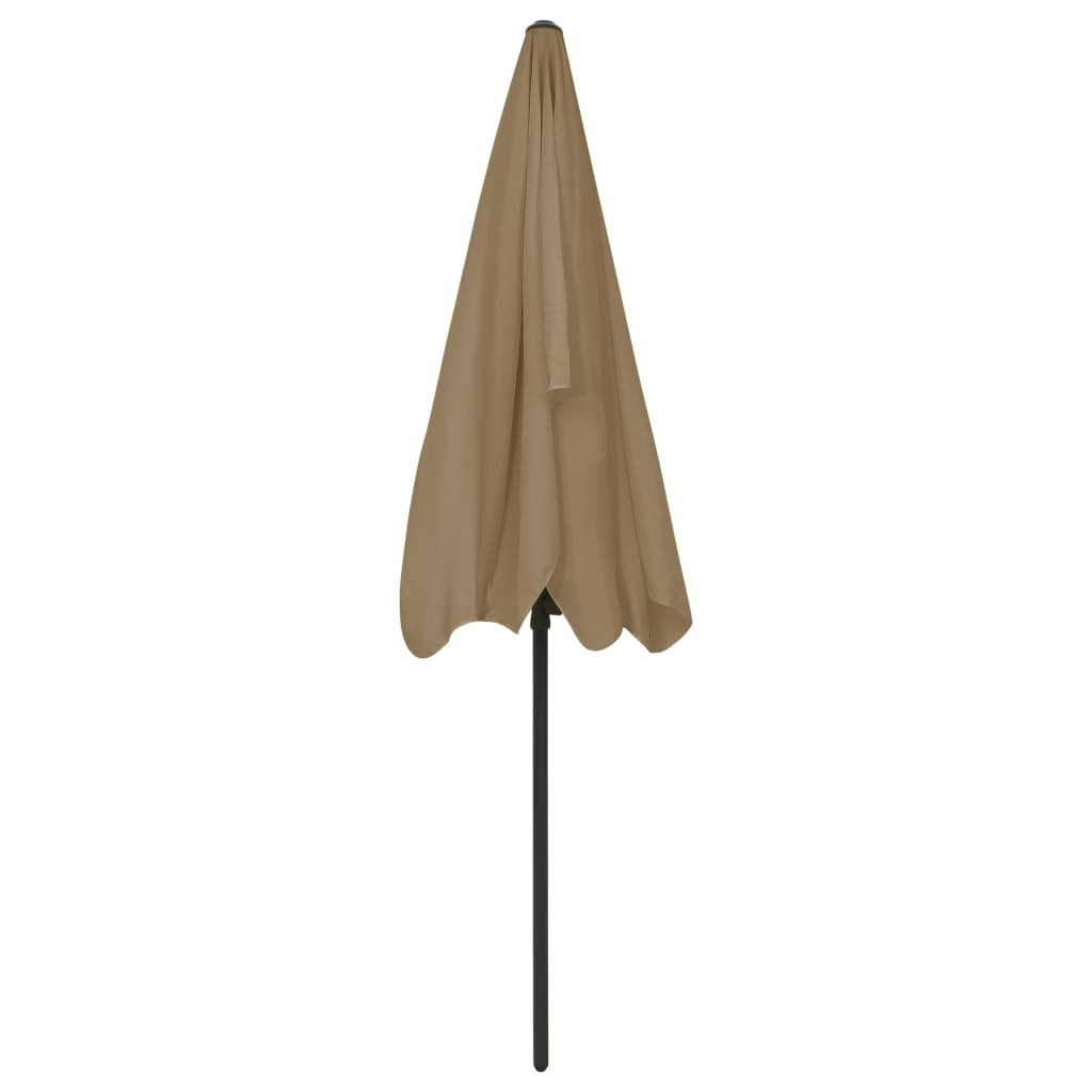 Strandparasol 200x125 cm taupe