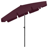 Strandparasol 200x125 cm bordeauxrood