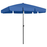 Strandparasol 200x125 cm azuurblauw