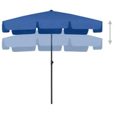 Strandparasol 200x125 cm azuurblauw