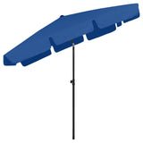 Strandparasol 200x125 cm azuurblauw