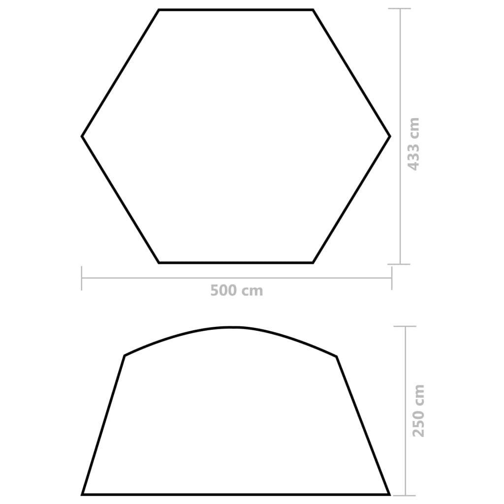 Zwembadtent 500x433x250 cm stof groen - AllerleiShop