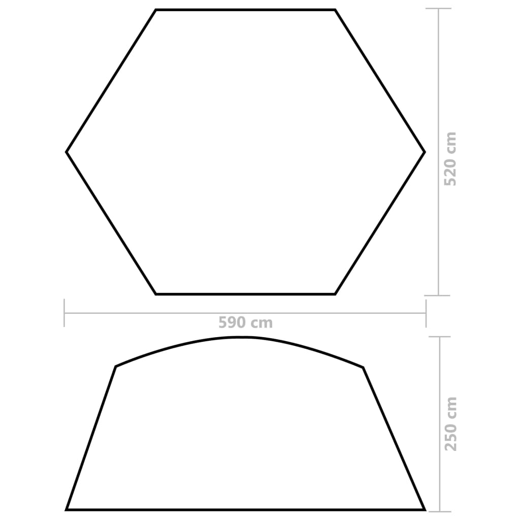 Zwembadtent 590x520x250 cm stof groen - AllerleiShop