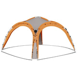 Partytent met LED en 4 zijwanden 3,6x3,6x2,3 m grijs en oranje - AllerleiShop