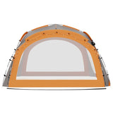 Partytent met LED en 4 zijwanden 3,6x3,6x2,3 m grijs en oranje - AllerleiShop