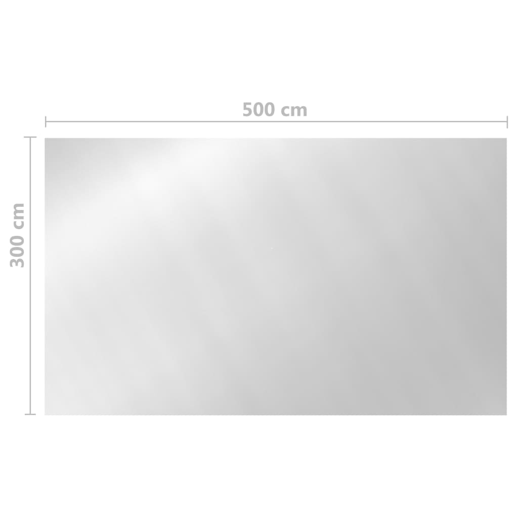 Zwembadhoes rechthoekig 500x300 cm PE zilverkleurig - AllerleiShop