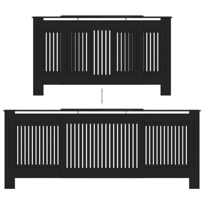 Radiatorombouw 205 cm MDF zwart - AllerleiShop