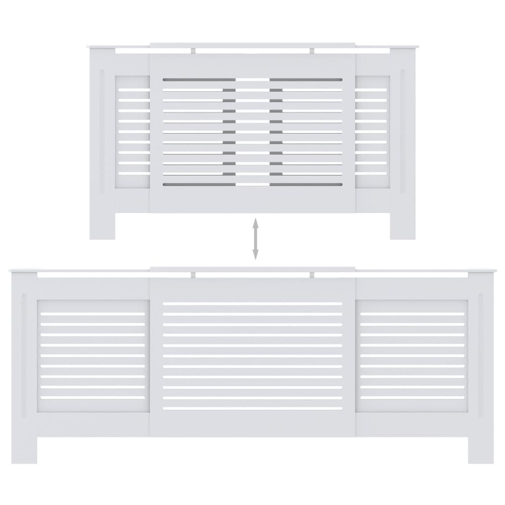 Radiatorombouw 205 cm MDF wit - AllerleiShop