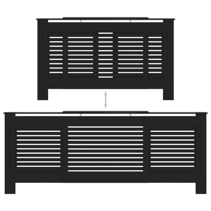 Radiatorombouw 205 cm MDF zwart - AllerleiShop