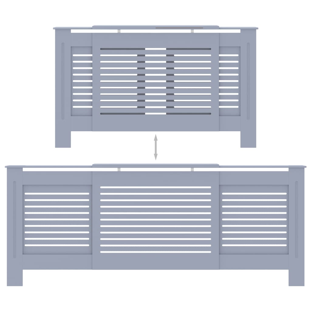 Radiatorombouw 205 cm MDF grijs - AllerleiShop