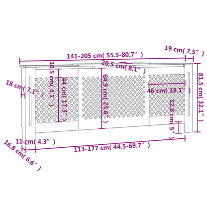 Radiatorombouw 205 cm MDF wit - AllerleiShop