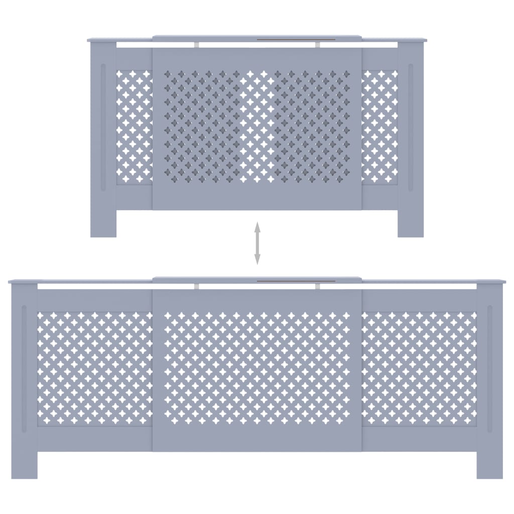 Radiatorombouw 205 cm MDF grijs - AllerleiShop