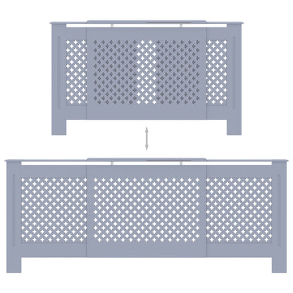 Radiatorombouw 205 cm MDF grijs - AllerleiShop