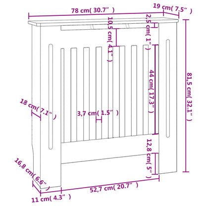 Radiatorombouw 78 cm MDF wit - AllerleiShop