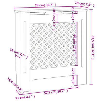 Radiatorombouw 78 cm MDF wit - AllerleiShop