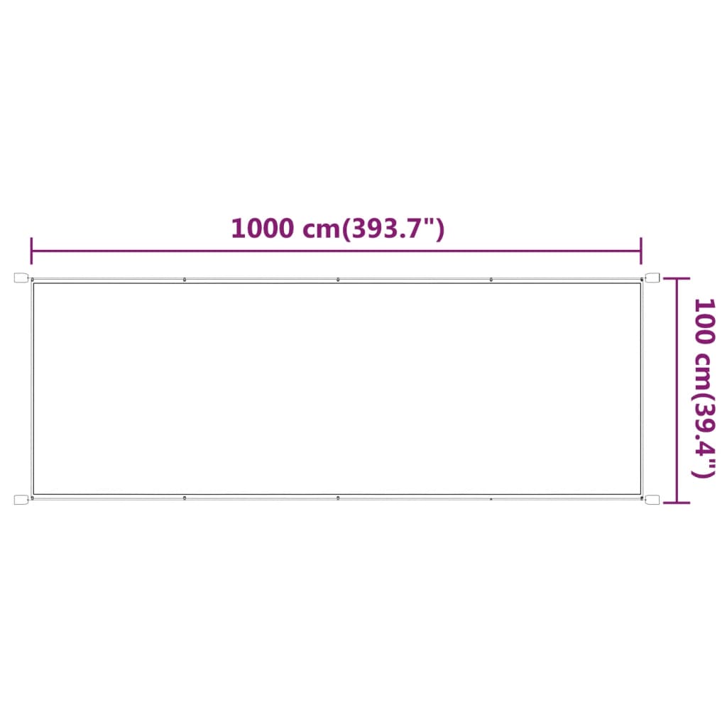 Luifel verticaal 100x1000 cm oxford stof lichtgroen