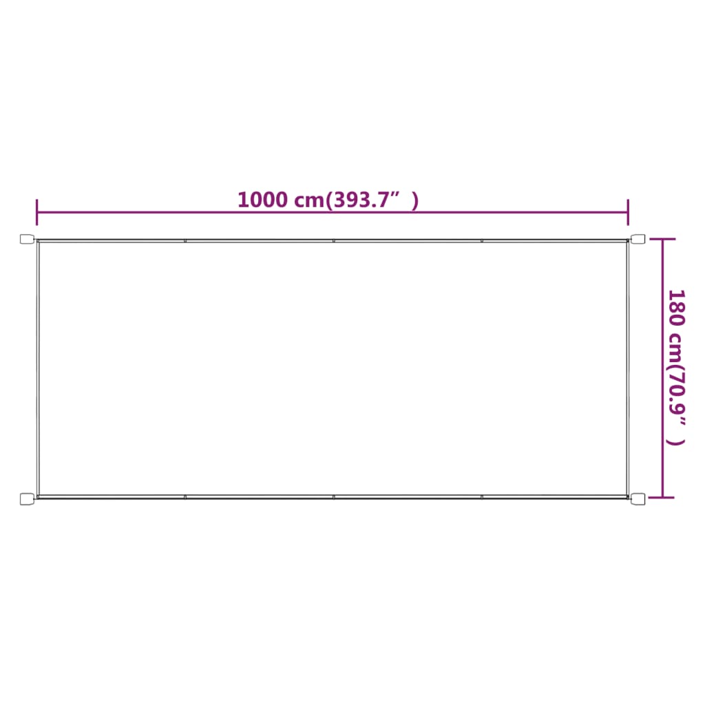 Luifel verticaal 180x1000 cm oxford stof terracottakleurig