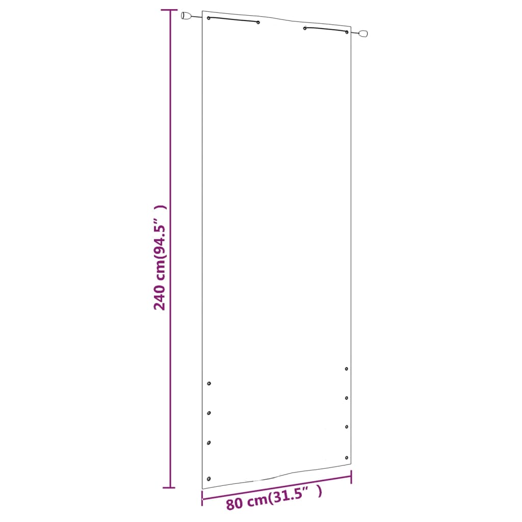 Balkonscherm 80x240 cm oxford stof terracottakleurig