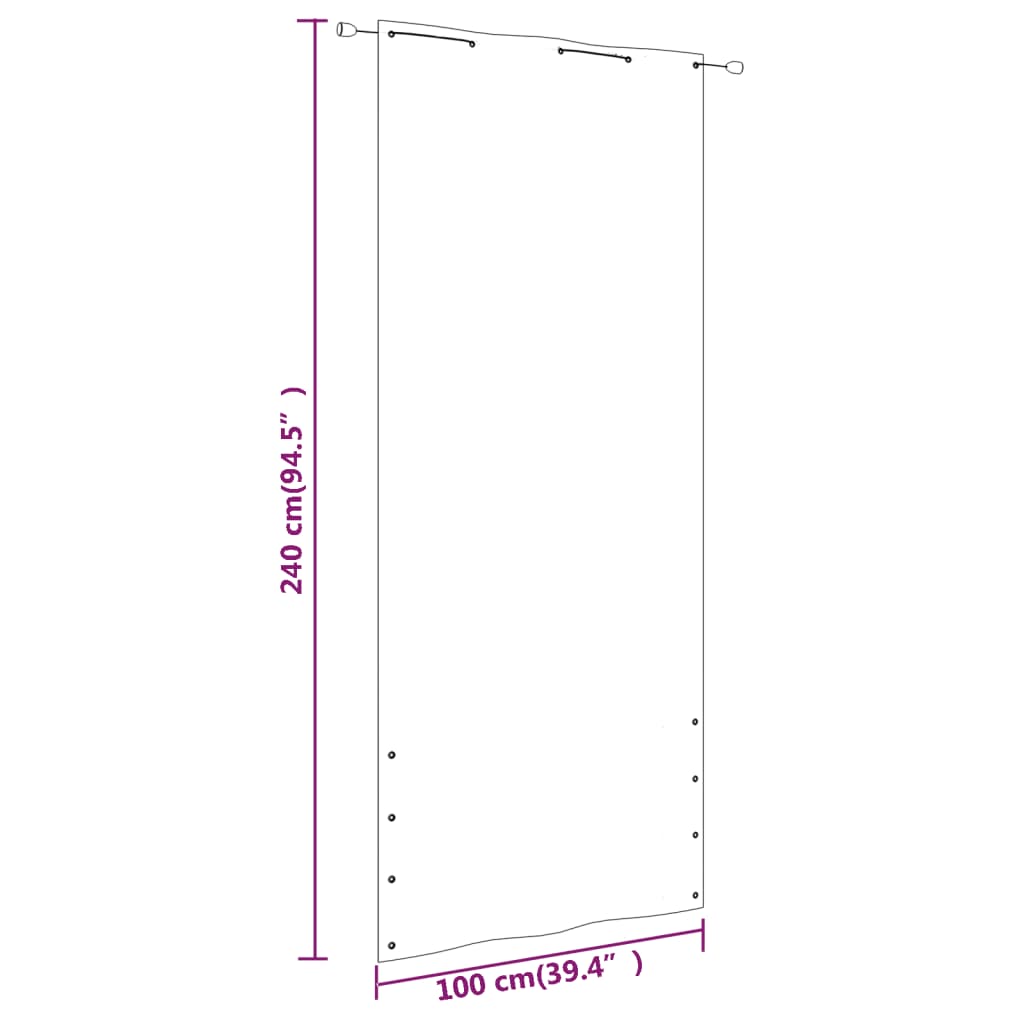 Balkonscherm 100x240 cm oxford stof terracottakleurig